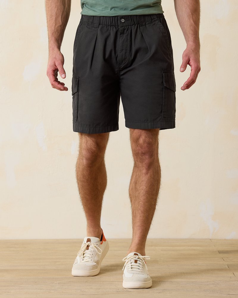 Tommy Bahama | Bahama Survivor 8-inch Elastic-Waist Shorts / Black