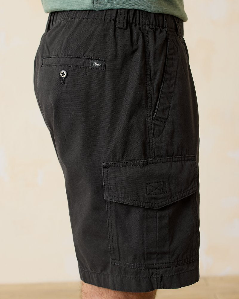 Tommy Bahama | Bahama Survivor 8-inch Elastic-Waist Shorts / Black