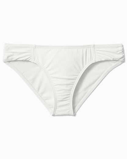 Tommy Bahama | Pearl Shirred Hipster Bikini Bottoms / White