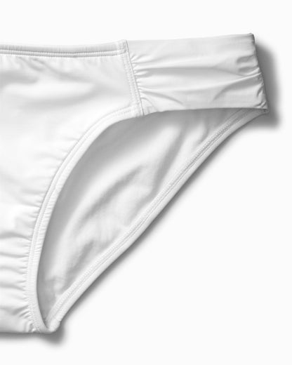 Tommy Bahama | Pearl Shirred Hipster Bikini Bottoms / White
