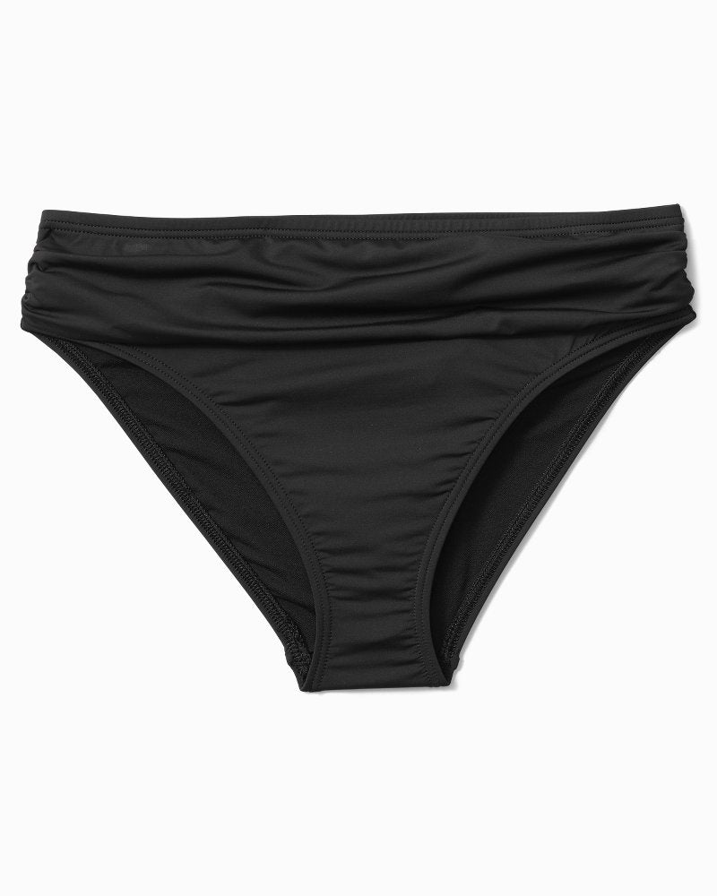 Tommy Bahama | Pearl High-Waist Hipster Bikini Bottoms / Black