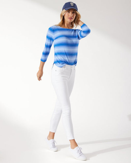 Tommy Bahama | Ella Twill High-Rise Ankle Jeans / White