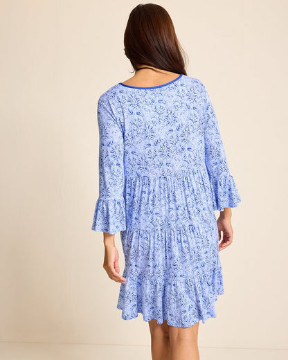 Tommy Bahama | Jersey 3/4-Sleeve Short Sleep Dress / Periwinkle