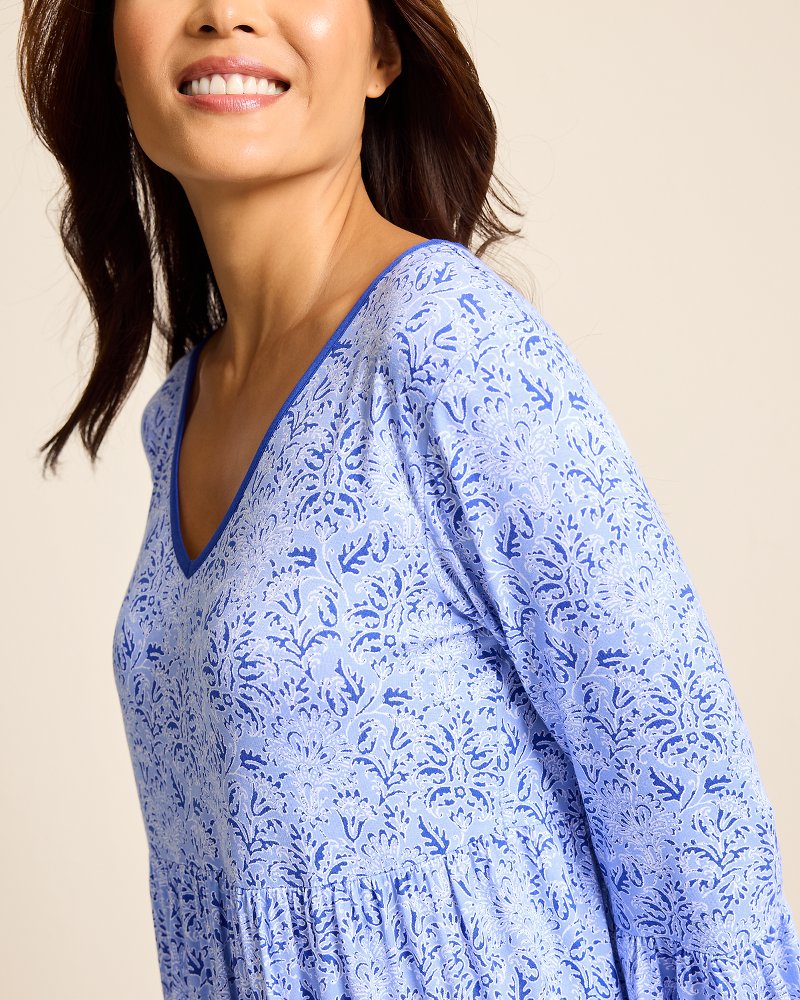 Tommy Bahama | Jersey 3/4-Sleeve Short Sleep Dress / Periwinkle