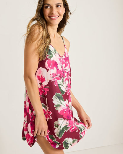 Tommy Bahama | Satin Short Chemise / Fuchsia Pink