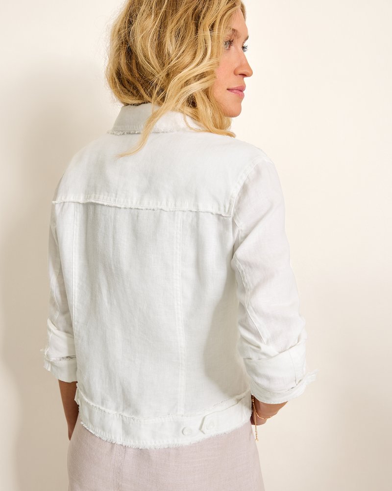 Tommy Bahama | Two Palms Linen Raw-Edge Jacket / White