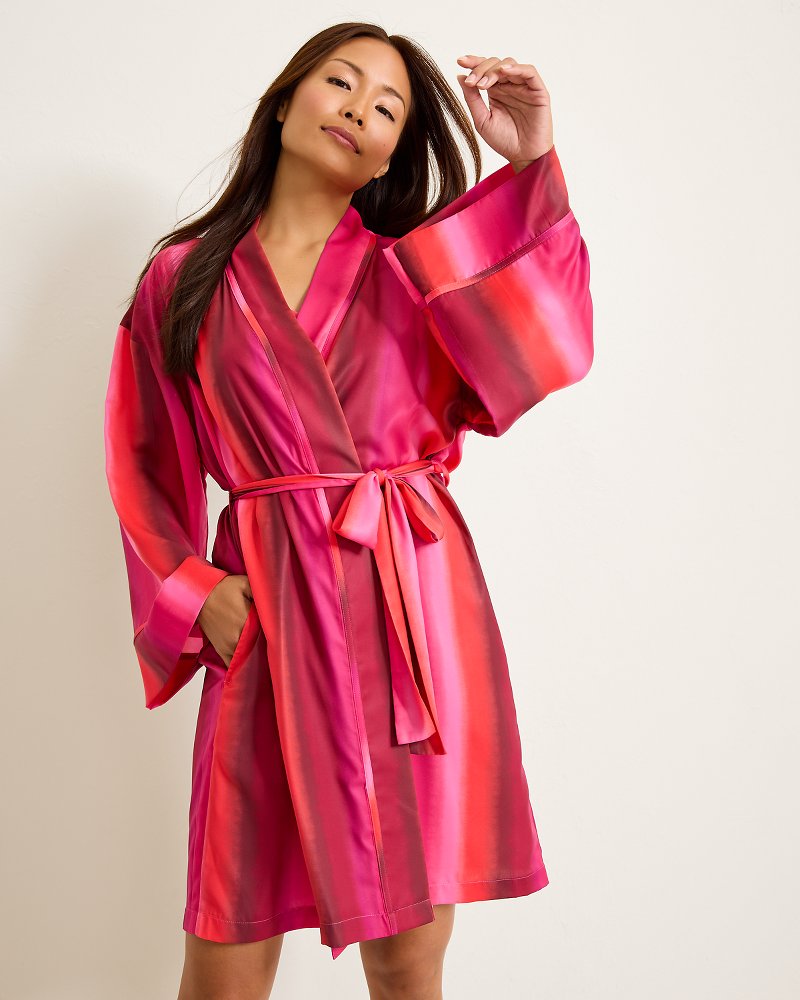 Tommy Bahama | Short Satin Robe / Burgundy