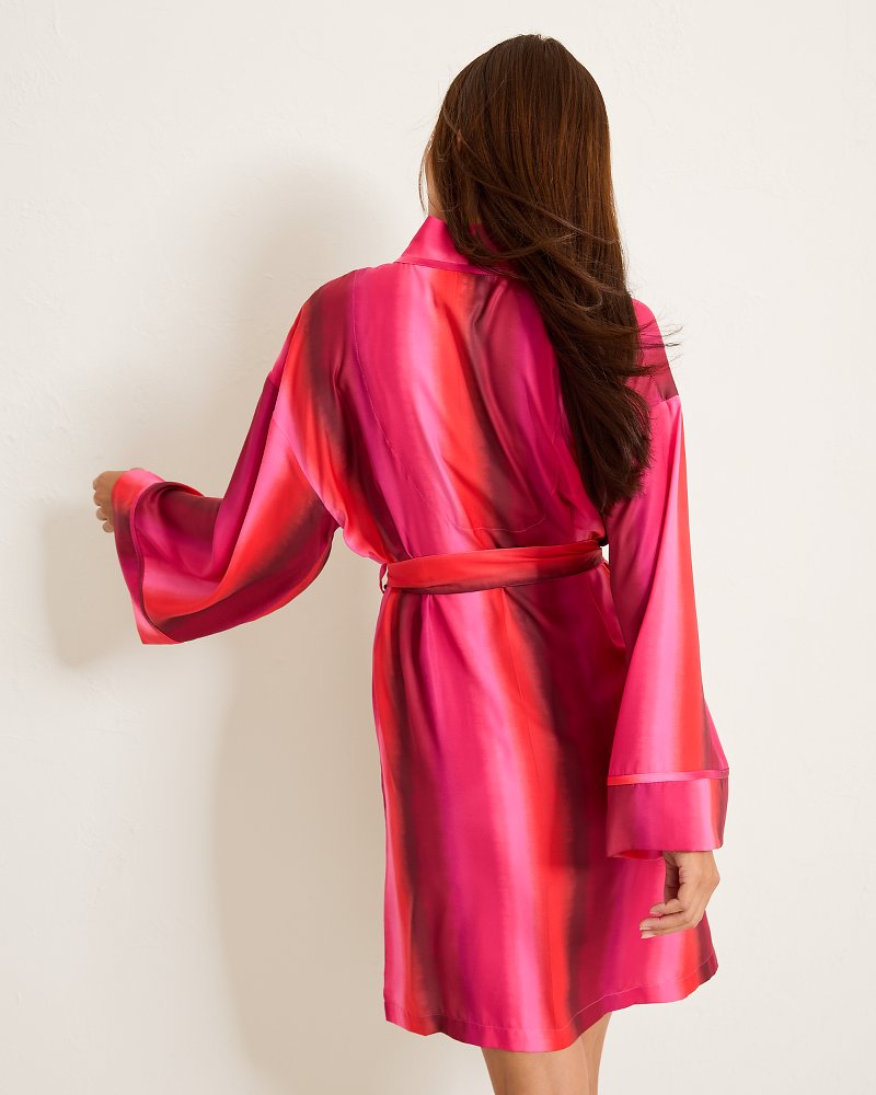 Tommy Bahama | Short Satin Robe / Burgundy