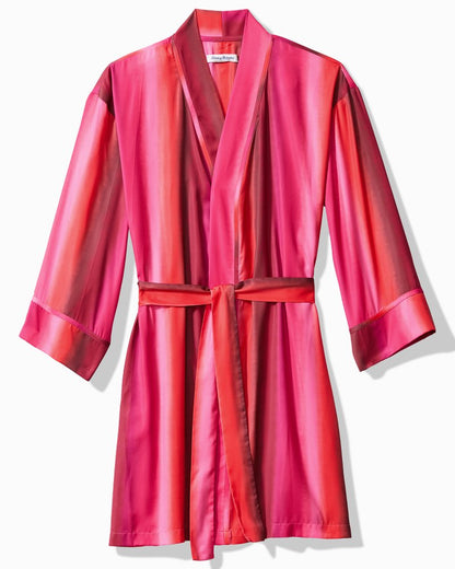 Tommy Bahama | Short Satin Robe / Burgundy