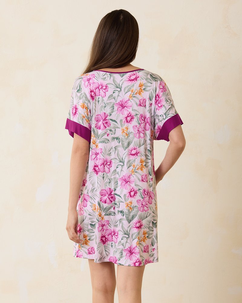 Tommy Bahama | Jersey Short-Sleeve Sleep Caftan / Blushing