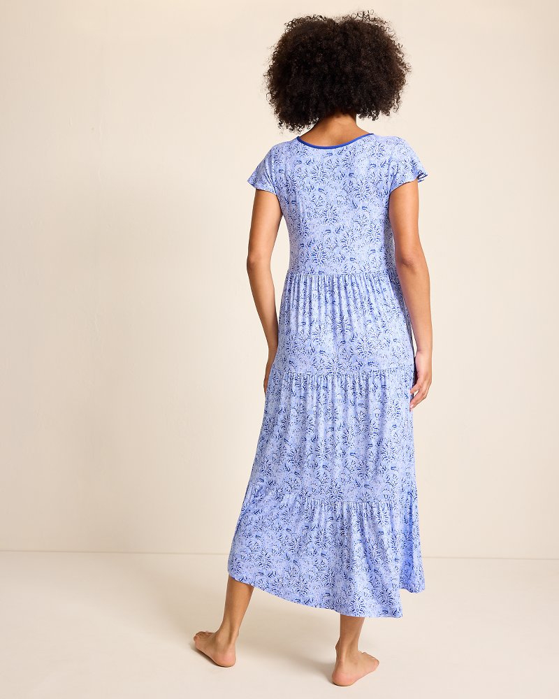 Tommy Bahama | Jersey Short-Sleeve Maxi Sleep Dress / Periwinkle
