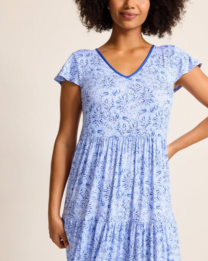 Tommy Bahama | Jersey Short-Sleeve Maxi Sleep Dress / Periwinkle