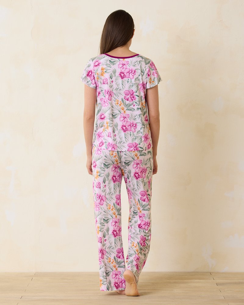 Tommy Bahama | Jersey Short Sleeve & Pants Pajama Set / Blushing