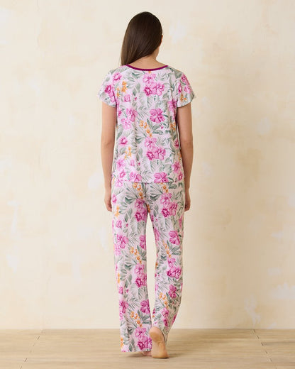 Tommy Bahama | Jersey Short Sleeve & Pants Pajama Set / Blushing
