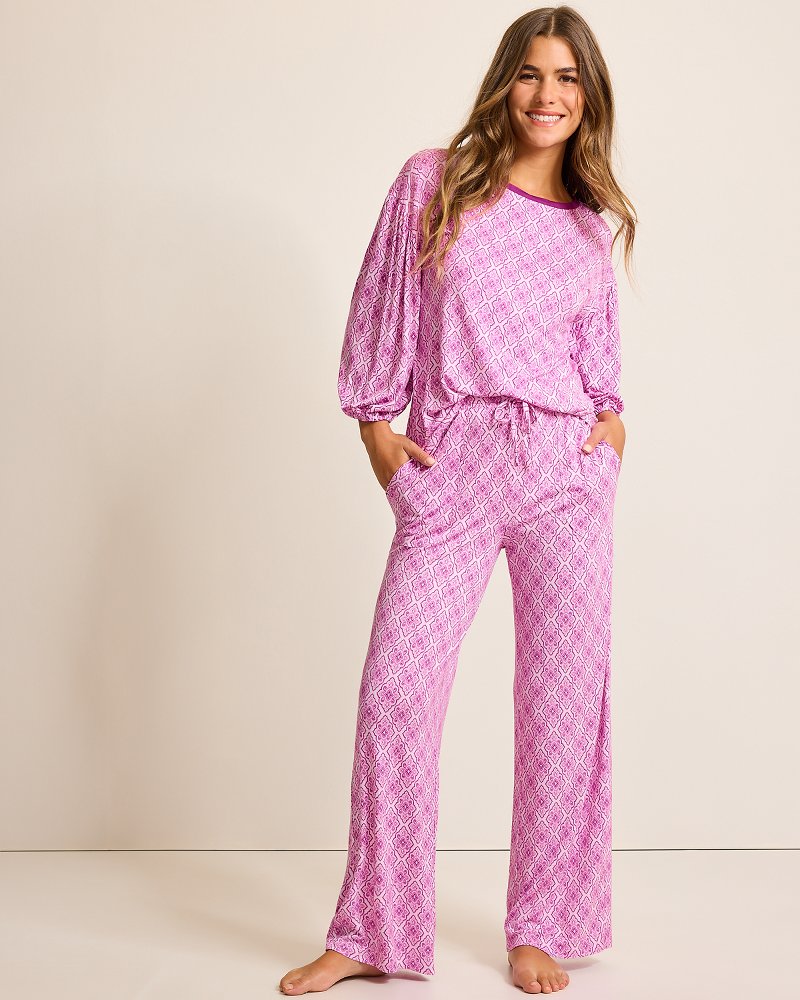 Tommy Bahama | Jersey 3/4-Sleeve & Pants Pajama Set / Iced Purple