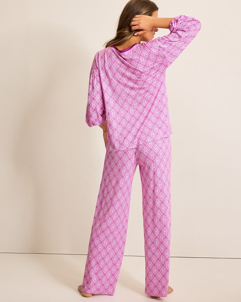 Tommy Bahama | Jersey 3/4-Sleeve & Pants Pajama Set / Iced Purple
