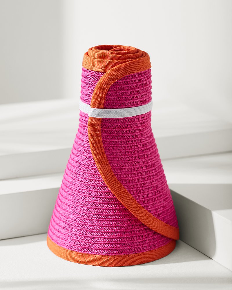 Tommy Bahama | Packable Ultra-Braid Visor / Hot Pink/Orange