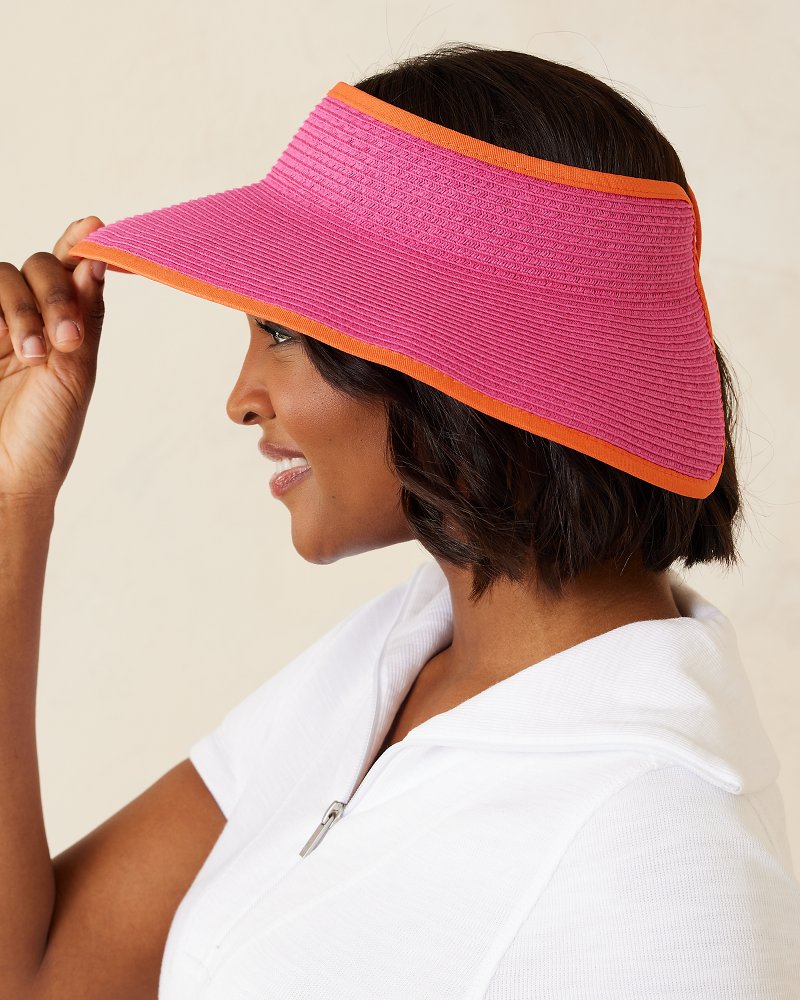 Tommy Bahama | Packable Ultra-Braid Visor / Hot Pink/Orange