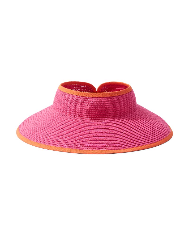 Tommy Bahama | Packable Ultra-Braid Visor / Hot Pink/Orange