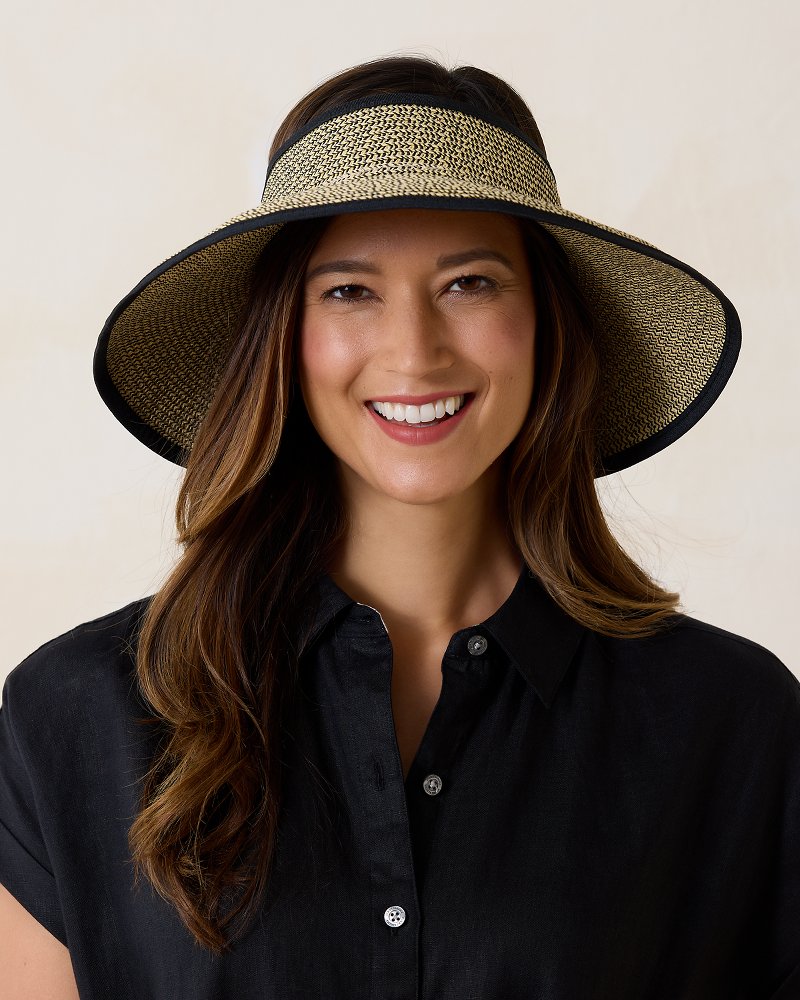 Tommy Bahama | Packable Ultra-Braid Visor / Black Multi