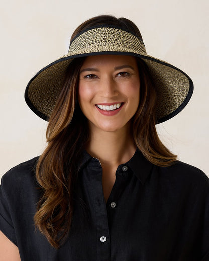 Tommy Bahama | Packable Ultra-Braid Visor / Black Multi