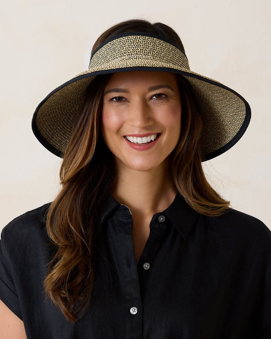 Tommy Bahama | Packable Ultra-Braid Visor / Black Multi