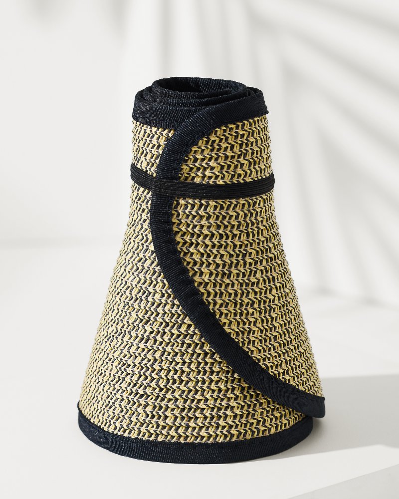 Tommy Bahama | Packable Ultra-Braid Visor / Black Multi
