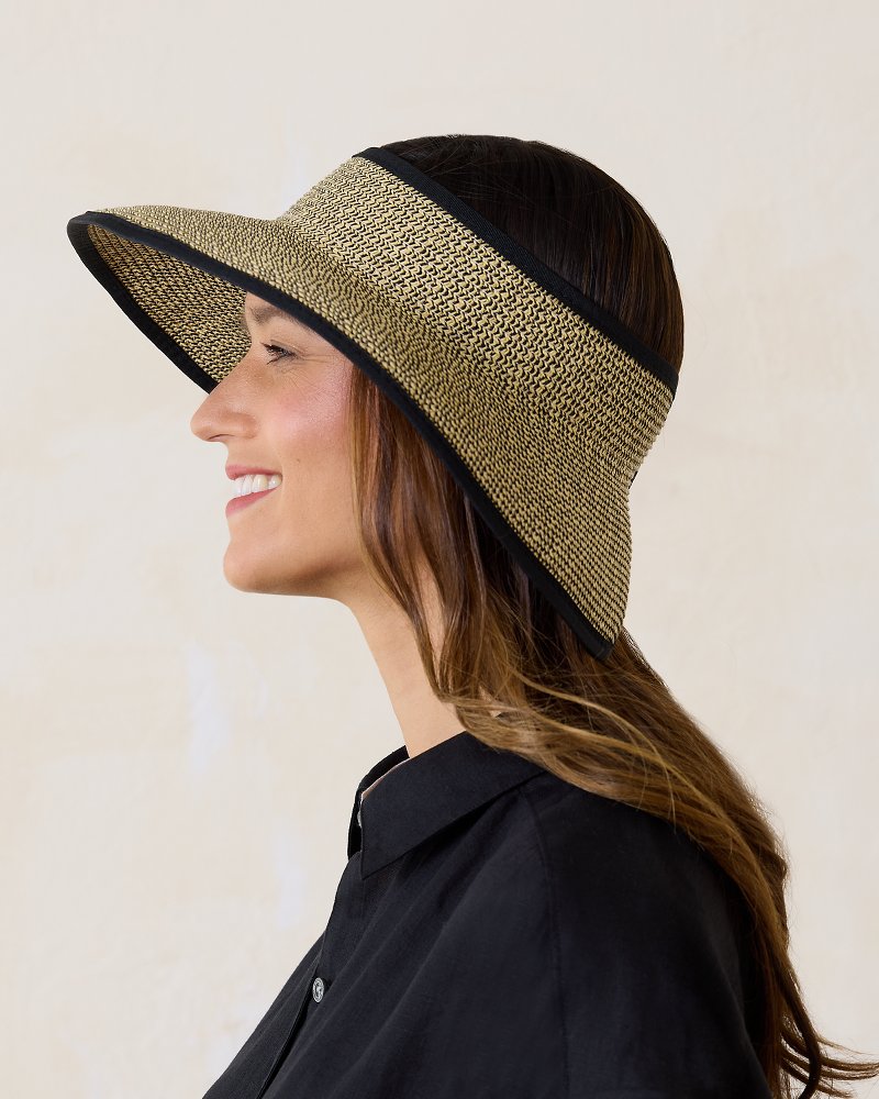 Tommy Bahama | Packable Ultra-Braid Visor / Black Multi