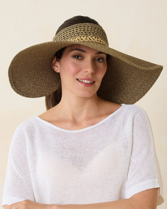 Tommy Bahama | Packable Everyday Full Coverage Visor / Mixed Black