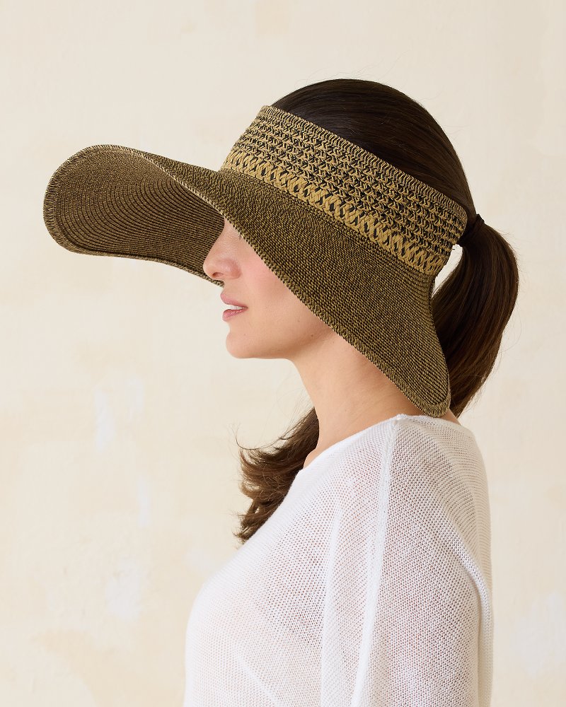 Tommy Bahama | Packable Everyday Full Coverage Visor / Mixed Black
