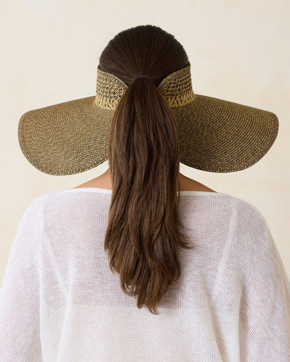 Tommy Bahama | Packable Everyday Full Coverage Visor / Mixed Black