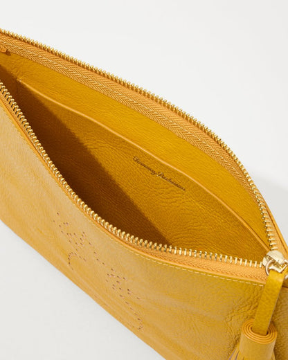 Tommy Bahama | Tommy Bahama Perforated Leather Pouch / Yellow