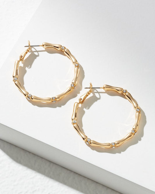 Tommy Bahama | Island Essence Bamboo Hoop Earrings / Gold