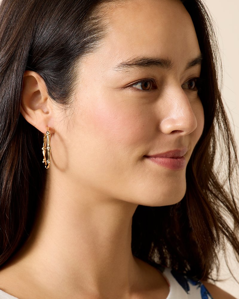 Tommy Bahama | Island Essence Bamboo Hoop Earrings / Gold