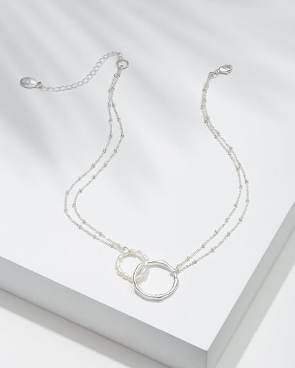 Tommy Bahama | Island Essence Double Loop Bamboo Necklace / Silver
